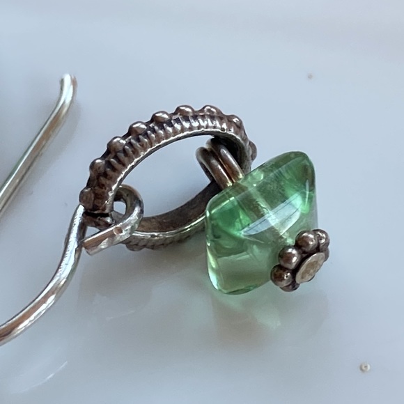Stephen Dweck Green and Silver Earrings - Picture 4 of 4